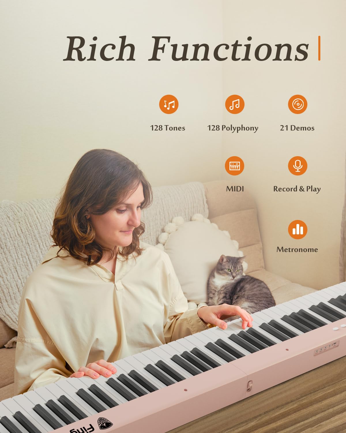 Amazon.com: FingerBallet Portable Piano Keyboard, Semi